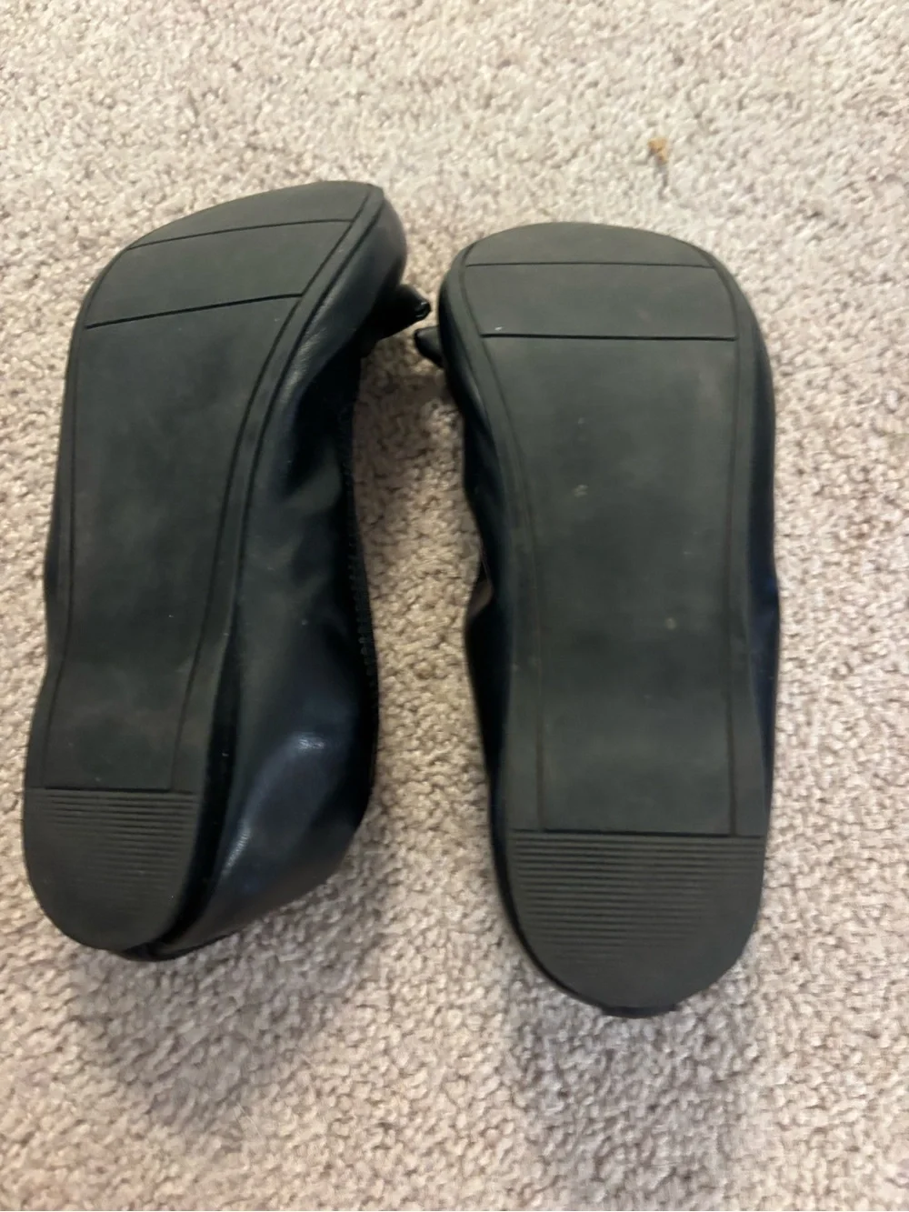 Nordstrom Rack Girls Black Emma Dress Shoes Ball Ballet Flat with Bow